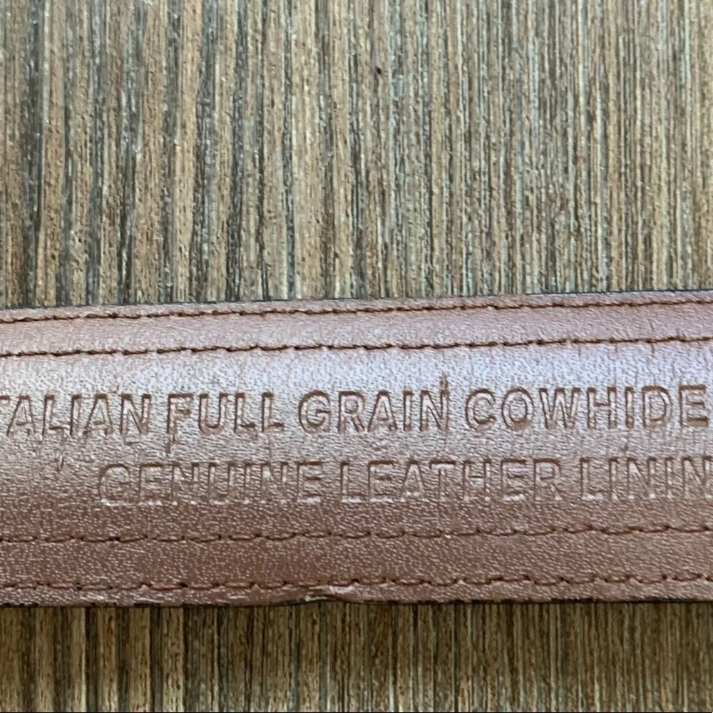 Fossil leather belt
